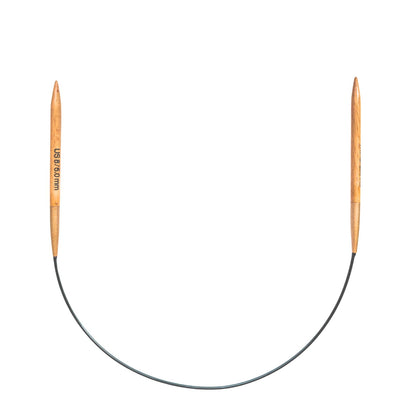 mindfulknits Zen Circular Knitting Needles - US 8, 5mm -16 Inch Length - Premium Beech Wood with Ombre Glossy Finish - Smooth Glide for All Projects - Gold