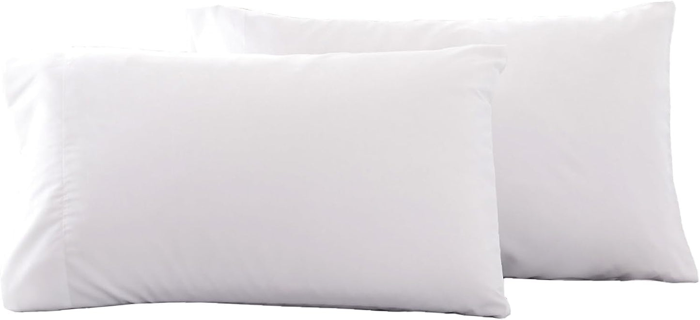 Skiennix Microfiber Bed Pillowcases - Super Soft, Wrinkle & Fade Resistant | 2 Pack, 20x26, White
