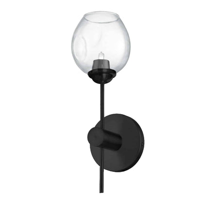 Dainolite 1 Light Vanity Light Metal Matte Black Model ABI-141W-MB-CLR