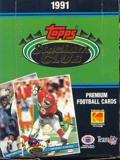 1991 Topps Stadium Club Football Cards Unopened Box (36 packs/box possible Brett Favre Rookies)