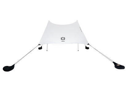 Neso Portable Beach Tent Sun Shelter with Sand Anchor - Lightweight Beach Shade Canopy - Easy Setup for Family Outings - Patented Reinforced Corners - UPF 50+ Sun Protection - 7 x 7ft - White