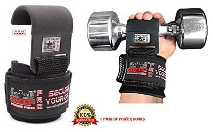Weight Lifting Hooks Heavy Duty Lifting Wrist Straps Pull Ups Deadlift Straps Power Lifting Grips Padded Workout Straps for Weightlifting Gym Gloves for Men & Women Premium Workout Equipment