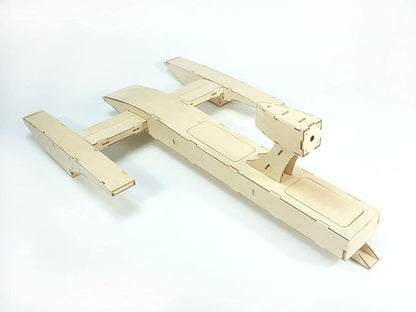 VilogaRC RC Plywood Outrigger 600mm Wooden Air Boat Model Kit to Build DIY High Speed RC Racing Boat for Adults (B081)