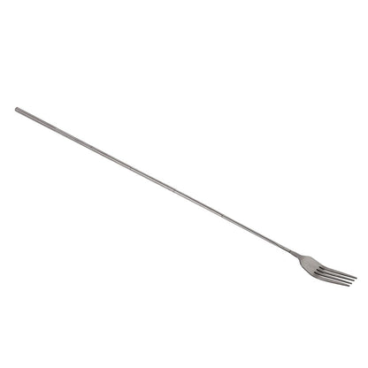 Telescopic Fork, 3PCS Stainless Steel Extendable Long Handle BBQ Dinner Fruit Dessert Fork, Sturdy and Durable 8.7-25.4inch