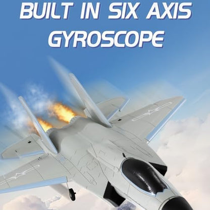 FX9631 RC Plane 2.4GHz 4CH Brushless Remote Control Airplane 3D 6G Mode Built in Six Axis Gyroscope Aerobatics Culvert Plane Simulated Stealth Fighter Toy Gift for Teens Adults
