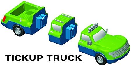 POPULAR PLAYTHINGS Magnetic Vehicles for Toddlers 1-3 Mix or Match Car Toys Set of 4 Gift for Kids - Vehicles 2
