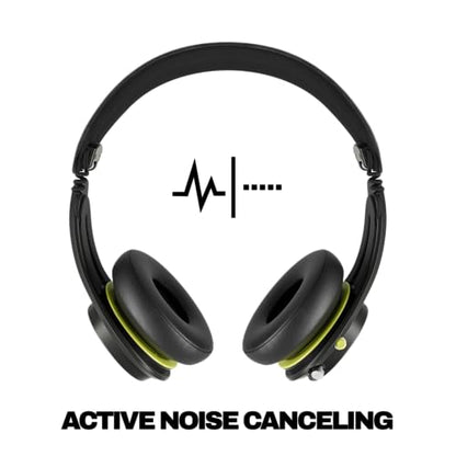 Skullcandy Icon ANC Wireless On-Ear Bluetooth Headphones, Active Noise Cancelling, 60 Hours Battery, Sweat Water Resistant, Foldable Durable Travel Ready, Microphone for iPhone Android - True Black