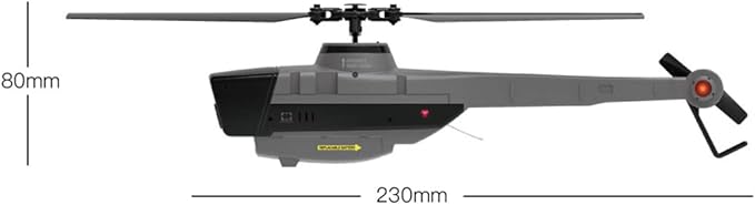 RC ERA C128 RC Helicopter with 1080P Camera 2.4GHz 4CH Single-Rotor Brushless Scout Drone 6-Axis Gyro Military Aircraft with Optical Flow Positioning RTF with 1 Battery