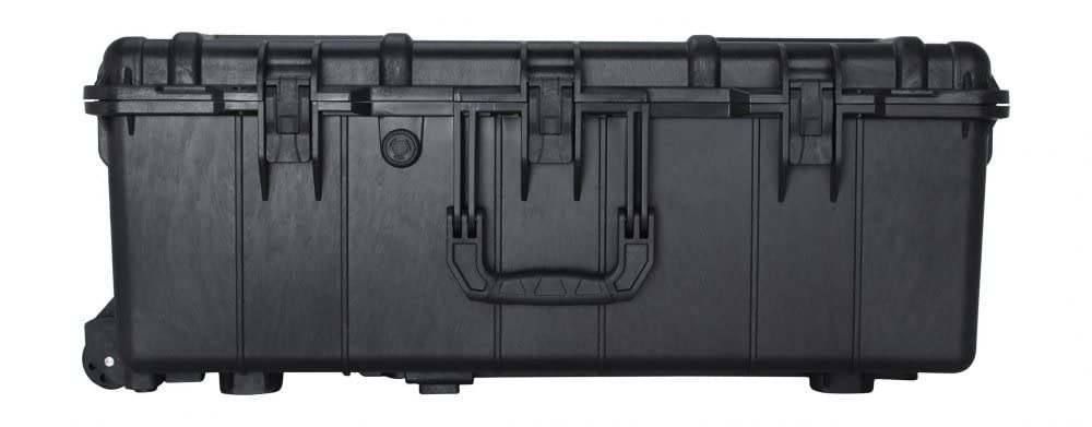 DCB Cases - Element 7975F | 32 x 21 x 12 Ext Dim | IP67 Waterproof | Pluck Foam Insert | Telescoping Handle | Rubberized Grips | Resin-Reinforced Injection Molded Plastic | 7 Latch Lid Close | Wheels
