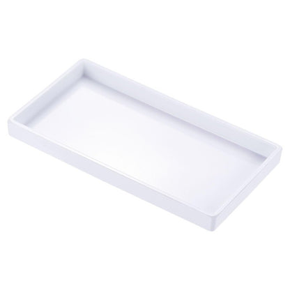 PATIKIL 15x11 Fast Food Tray, Plastic Reusable Multi-Purpose Rectangle Serving Tray Smooth Surface for Restaurant Home Kitchen, White