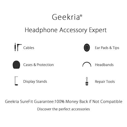 Geekria Comfort Velour Replacement Ear Pads for Audio-Technica ATH-M50X, ATH-M50xBT2, ATH-M40X, ATH-M30X, ATH-M20X, ATH-M10 Headphones, Repair Parts with Video Guide (Black)