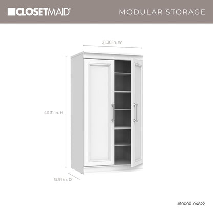 ClosetMaid Modular Storage 21.38-inch W 12-Shelf Cubby Storage Cabinet with Doors, White