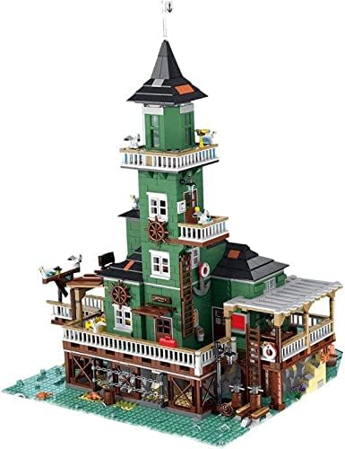General Jim's Realistically Detailed Fisherman Harbortown Series City Modular Buildings 3452 Piece Three Level Lighthouse Construction Suite Building Blocks Bricks Set for All Building Levels