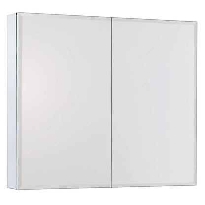 Movo Double Doors Medicine Cabinet with Mirror, 30 inch X 26 inch Aluminum Bathroom Medicine Cabinet, Adjustable Glass Shelves, Waterproof and Rust-Resist, Recess or Surface Mount