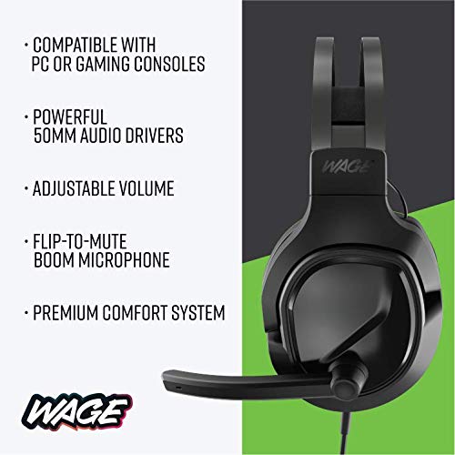 Wage Pro Universal Gaming Headset - Black/Green (WMAGY-N080)