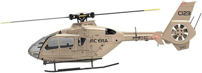 RC ERA C123 EC135 6CH RC Helicopter 1/36 Scale Military Aircraft Single-Rotor Gyroscopic Stabilization with Altitude Hold/One-Key Take Off for Beginners &amp Adults -RTF/2 Battery