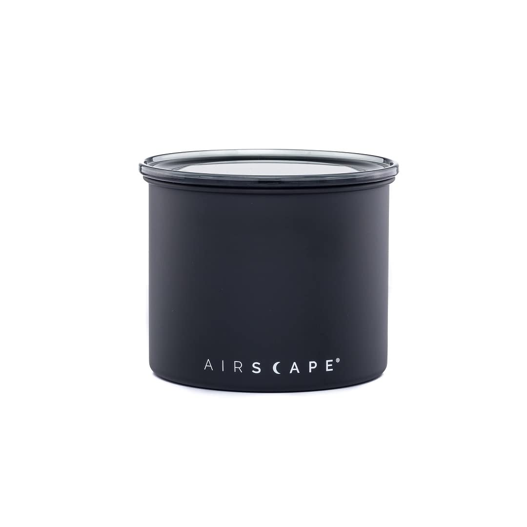 AirScape Steel Coffee Canister Family - Set of 3 - Food Storage Container - US Patented Airtight Lid - Push Out Excess Air Preserve Food Freshness (Matte Black, Small, Medium & Large Kilo)