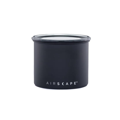 AirScape Steel Coffee Canister Family - Set of 3 - Food Storage Container - US Patented Airtight Lid - Push Out Excess Air Preserve Food Freshness (Matte Black, Small, Medium & Large Kilo)