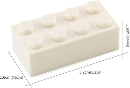 Feleph 320 Pieces 2x4 White Bricks Parts Classic Building Blocks Creative Play Set Toy Accessories Combine with 3001 Major Brick Brands (White)