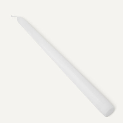 Amazon Basics Taper Candles, Unscented, Long Burning, Paraffin and Palm Wax with Cotton Wicks, 7.5 Hours Burning Time, 10 inches, White, Pack of 12