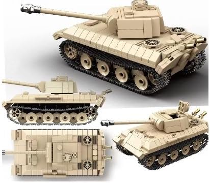 General Jim's German Panther Ausf. Tank Building Set – WW2 Brick Model with Rotating Turret &amp Detailed Tracks – 529 Pieces – Historic Military Set for Collectors – Compatible with Major Brick Bran