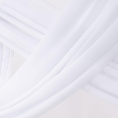 Socomi Wedding Arch Draping Fabric - 1 Panel 29" x 19Ft White Sheer Chiffon Curtain for Events