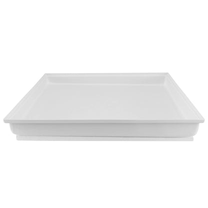 RecPro RV White Shower Pan | Camper Shower Pan (Corner Drain, 27" x 24")