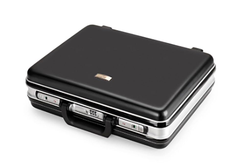 Baxi&barna ABS&PC Business Briefcase, Security Lockbox for Important Documents, New Aluminum Frame Money Box