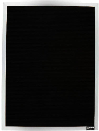 Aarco BOFD2418L 24" x 18" Black Felt Open Face Vertical Indoor Message Board