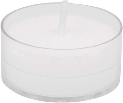 Root Candles Unscented Tealights Beeswax Blend 4-Hour Tealight Candles, 8-Count, Clear Cups