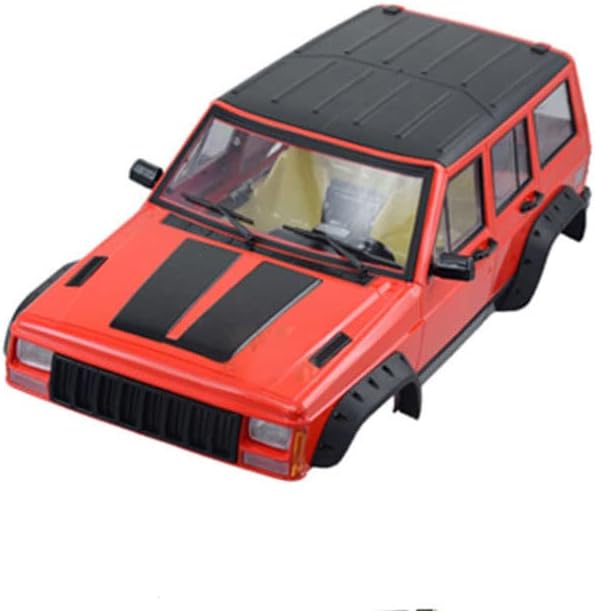RC Car Hard Body Shell Kit313mm Wheelbase Cherokee Body Car Shell for 1/10 RC Crawler Axial SCX10 &amp SCX10 II 90046 90047 TRX4 Kit (Red)