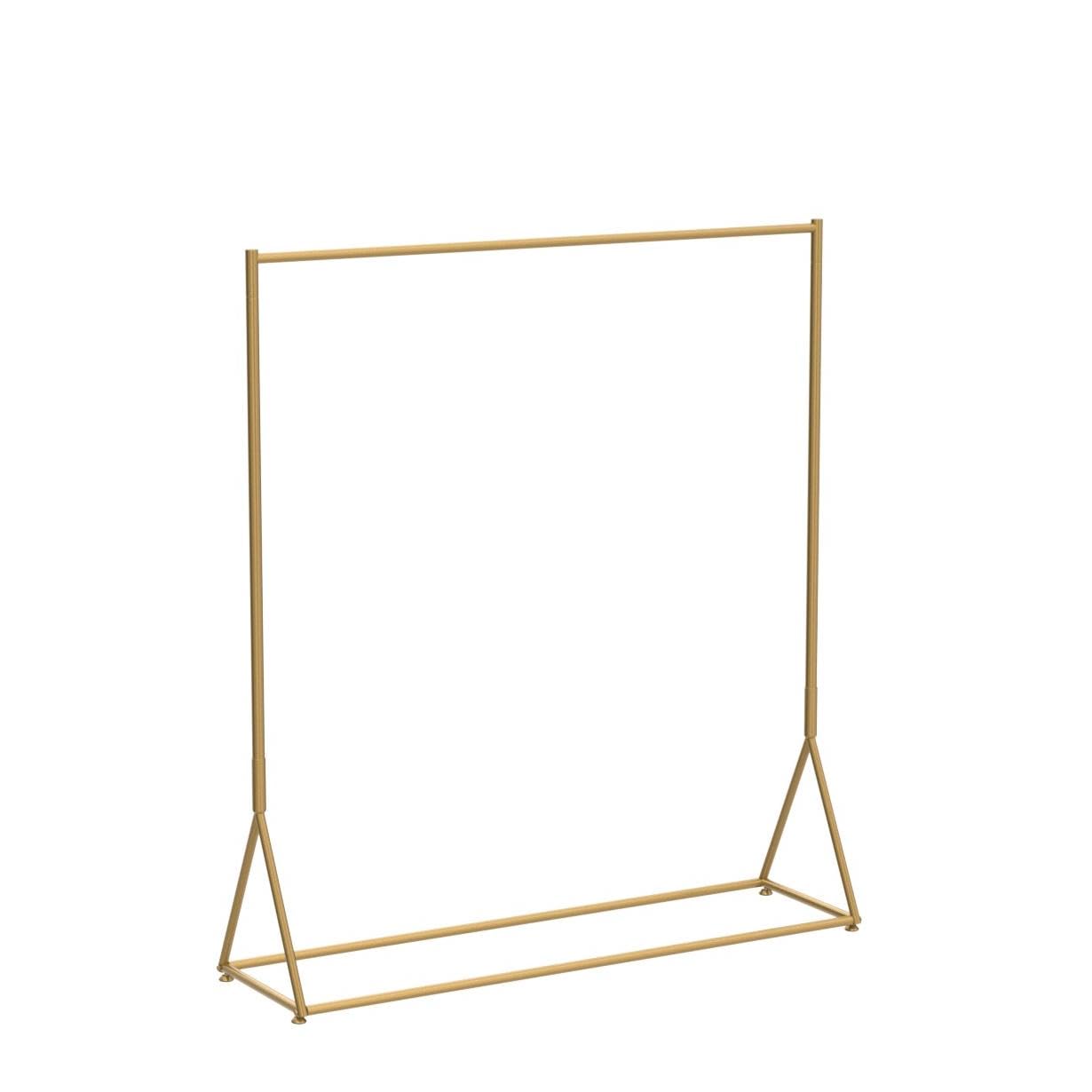 BOSURU Gold Pipe Clothing Racks Freestanding, Modern Metal Clothes Rack Heavy Duty, Easy Assemble Clothing Rack for Hanging Boutiques and Bedroom 59" L