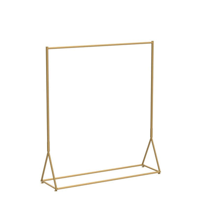 BOSURU Gold Pipe Clothing Racks Freestanding, Modern Metal Clothes Rack Heavy Duty, Easy Assemble Clothing Rack for Hanging Boutiques and Bedroom 59" L
