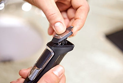 Norelco Philips Multigroom 3000 Series, All-in-One Trimmer, Beard Trimmer and Hair Clipper, 15-Piece Men's Grooming Kit for Head, Beard, Face, Nose, Ears, No Blade Oil Needed, Soft Pouch, MG3770/40