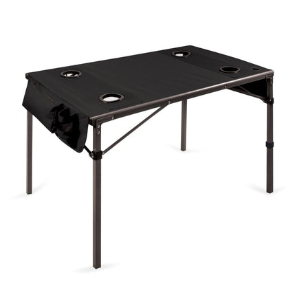 PICNIC TIME NCAA LSU Tigers Soft Top Travel Table, Black, One Size (799-00-179-294-0)