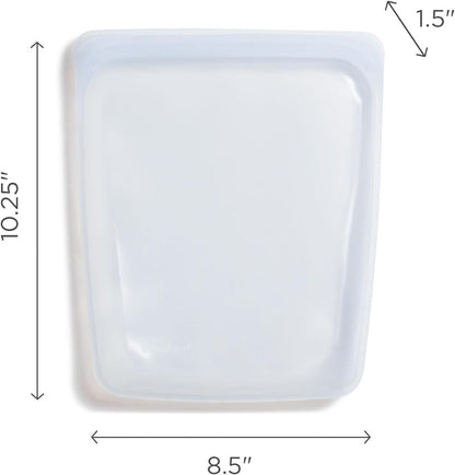 Stasher Platinum Silicone Food Grade Reusable Storage Bag, Rose Quartz (1/2 Gallon) | Reduce Single-Use Plastic | Cook, Store, Sous Vide, or Freeze | Leakproof, Dishwasher-Safe, Eco-friendly | 64 Oz