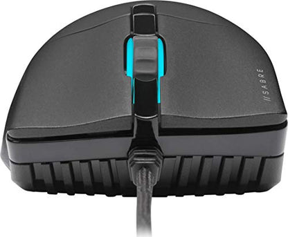 Corsair Sabre RGB PRO Champion Series FPS/MOBA Gaming Mouse - Ergonomic Shape for Esports and Competitive Play - Ultra-Lightweight 74g - Flexible Paracord Cable