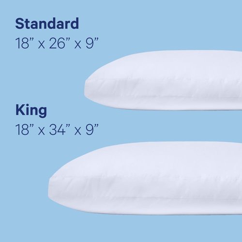 Casper Sleep Original Pillow 2-Pack - Medium Soft Feel, Down-Alternative Fill | Standard Size for Neck Pain Relief
