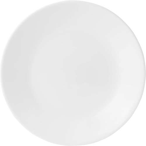 Corelle Vitrelle Salad Plate Set - Lightweight, Chip-Resistant Triple Layer Glass | 6.75" Winter Frost White