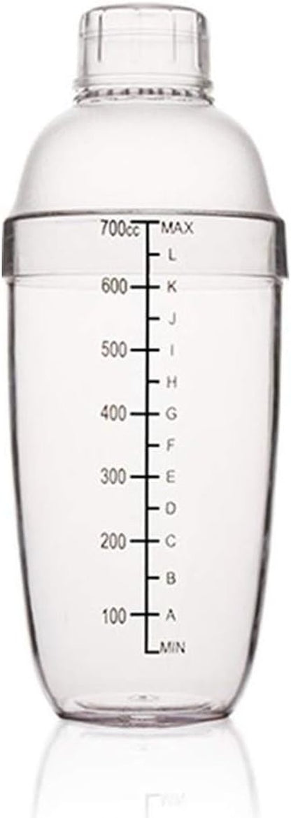 FEOOWV Cocktail Shaker - Handheld Drink Mixer for Boba Tea | Transparent 24 oz (700cc)
