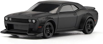 1:76 Turbo Racing Scale RC Sport Car Table Racing Remote Control Mini Model Car Full Proportional RTR Kit Toys (C75-black)