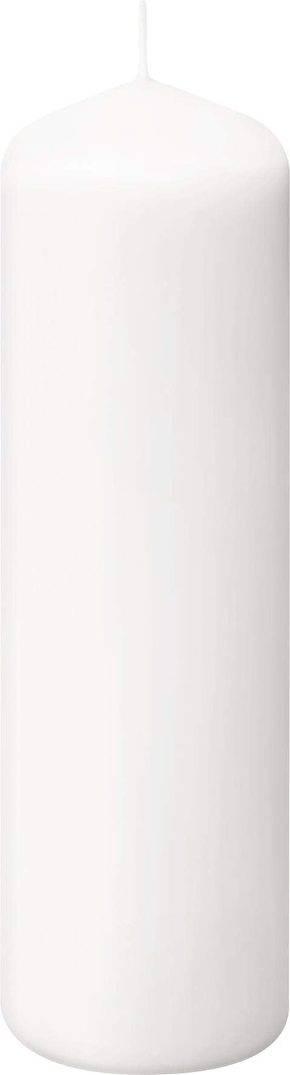 BOLSIUS 6 White Pillar Candles Bulk - 3x9 Inches Candle Set - 116+ Hours Clean Burning - No Palm Oil - 0% Animal Fat - Premium European Quality - Unscented Dripless Any Occasion Pillars