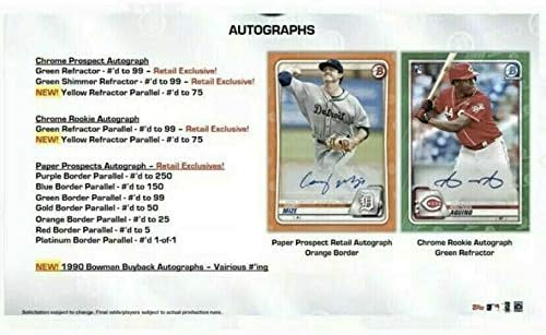 2020 Bowman MLB Baseball BLASTER box (6 pks/bx)