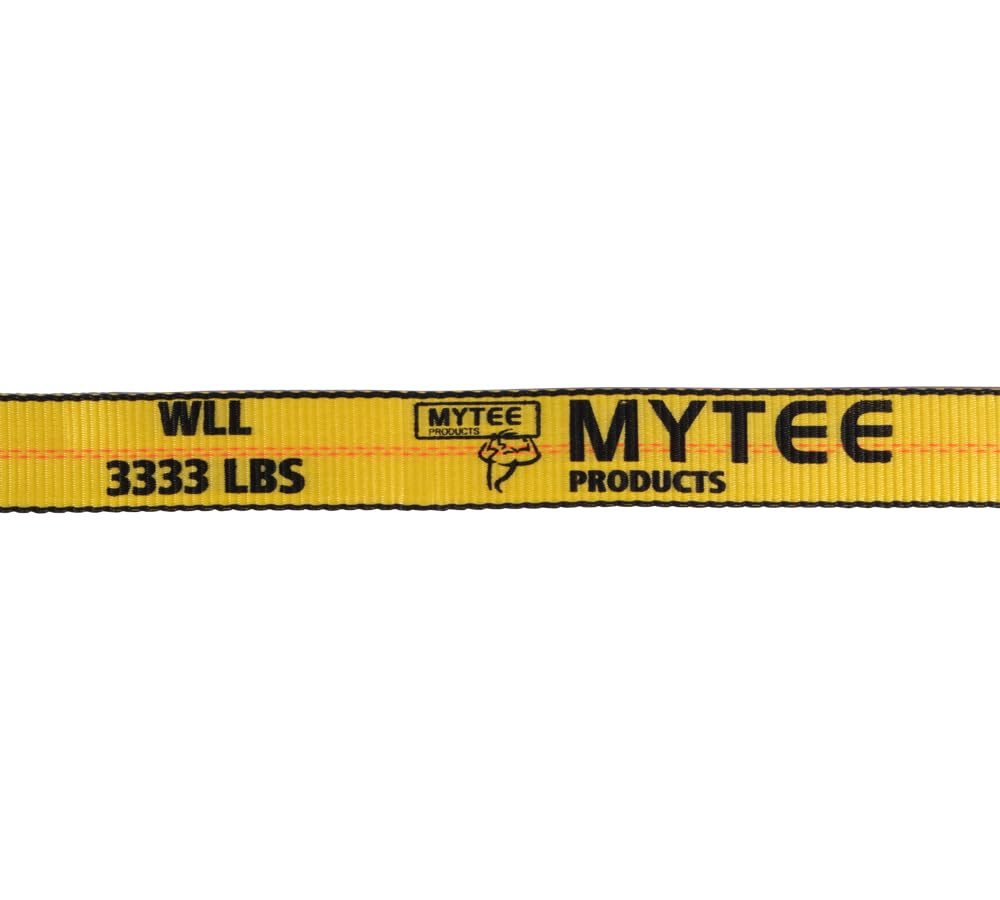 Mytee Products Ratchet Tie-Down Straps with Flat Hooks, 2" x 40' Ratchet Straps Yellow | 10,000 Lbs Breaking Strength | TieDown Ratchet Straps for Flatbed, Truck, Trailers Pickup (4 Pack)