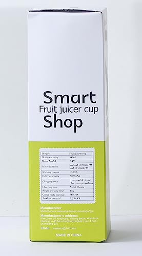 Portable Blender Cup,Electric USB Juicer Blender,Portable Juicer For Shakes and Smoothies, juice,380ml, Six Blades Great for Mixing,light purple