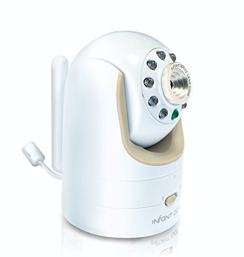 Infant Optics DXR-8 480p Video Baby Monitor, Non-WiFi Hack-Proof FHSS Connection, Interchangeable Lenses, Pan Tilt Zoom, LED Sound Bar, Night Vision, and Two-way Talk, low battery