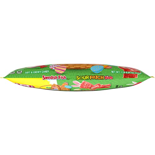 SOUR PATCH KIDS and SWEDISH FISH Mini Soft & Chewy Easter Candy Variety Pack, Bulk Candy, 50 Snack Packs