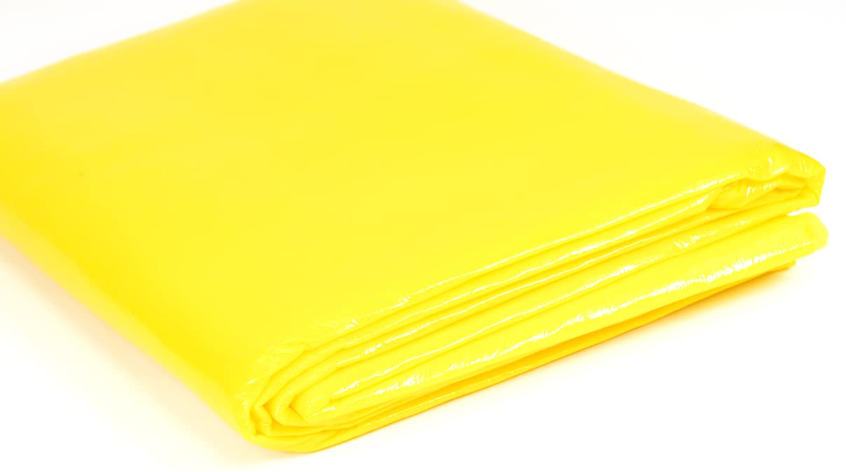 Primacare CSCB-6821 Disposable Transport Emergency Blanket, Lightweight and Warerproof, Blanket for Outdoors, Camping, First Aid, Hiking, Survival, 60” x 90”, Yellow (Pack of 18)