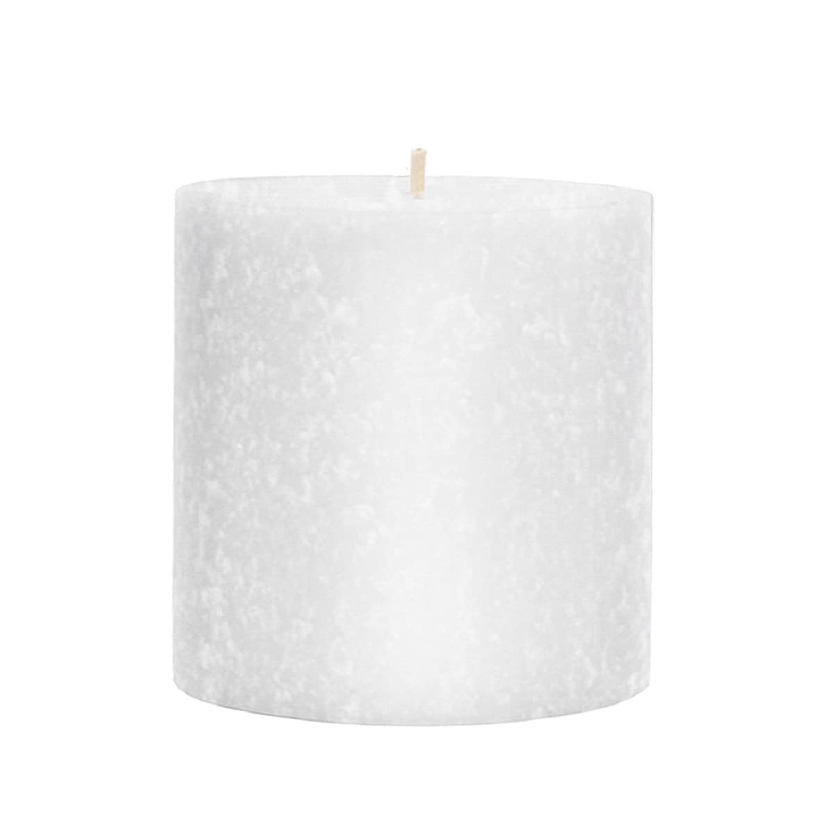Root Candles Unscented Pillar Candles Beeswax Enhanced Textured Timberline™ Pillar Candle, 3 x 3-Inch, White