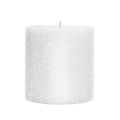 Root Candles Unscented Pillar Candles Beeswax Enhanced Textured Timberline™ Pillar Candle, 3 x 3-Inch, White